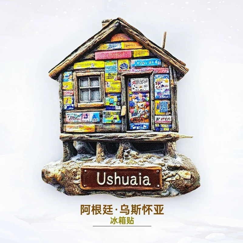 Ushuaia End of the World Post Office Fridge Magnet - 3D Antarctic Gateway Souvenir Patagonia Decor Unique Argentina Gift