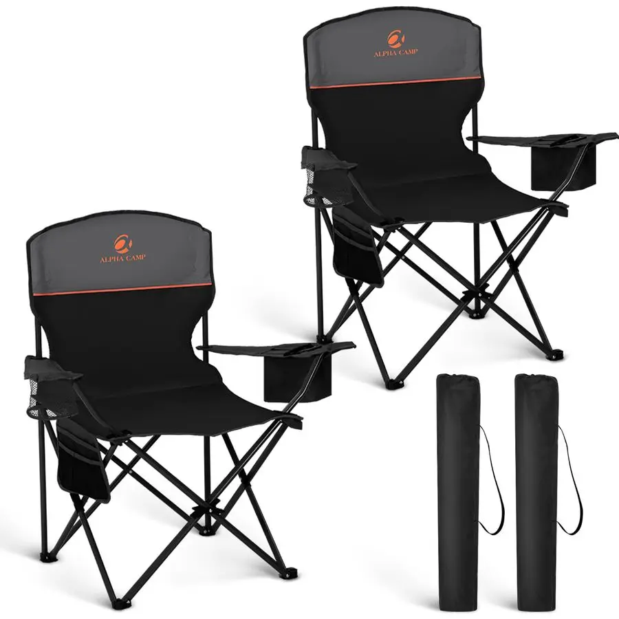 

2 Pack Portable Camping Chair for Adults, Folding Outdoor Camp Chair Lightweight Lawn Chairs Folding Collapsible Chair for Camp