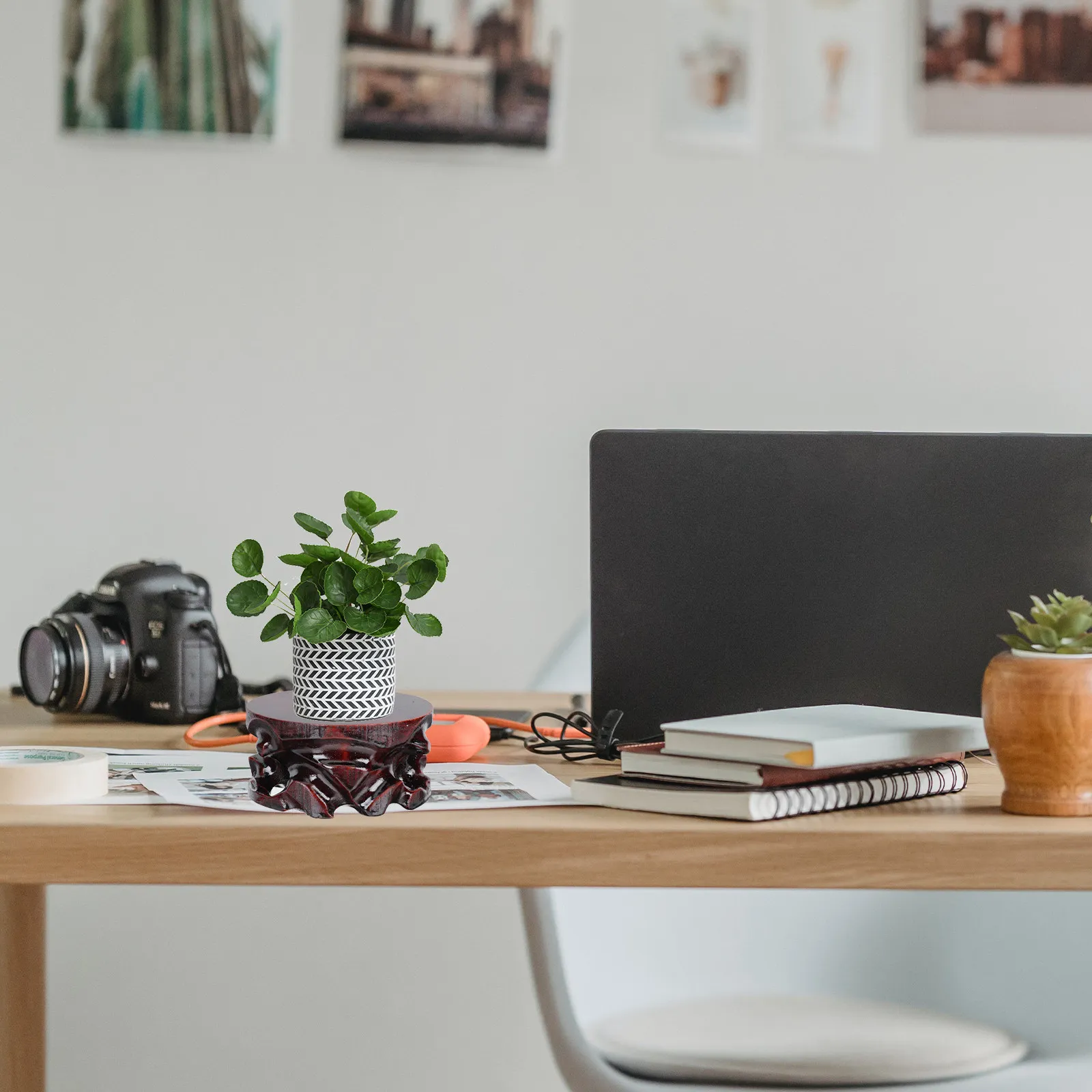 

1Pcs Wooden Buddha Display Base Exquisite Wood Craft Base Decorative Flowerpot Stand Teapot Holder Storage Pedestal