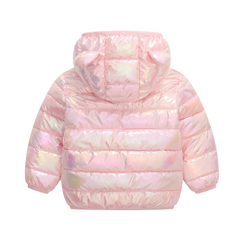 Lightweight Down Jackets Fashion Colorful Fabric Hooded Outerwear Autumn Winter Kids Boys Girls Baby Coats Sports Casual Clothes