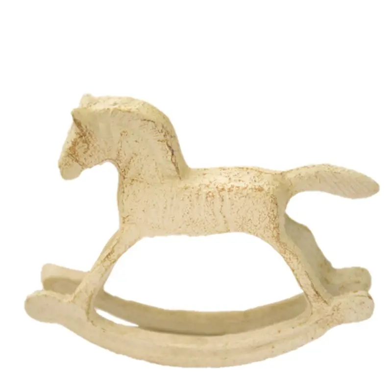 

Grocery retro old cast iron rocking horse paperweight