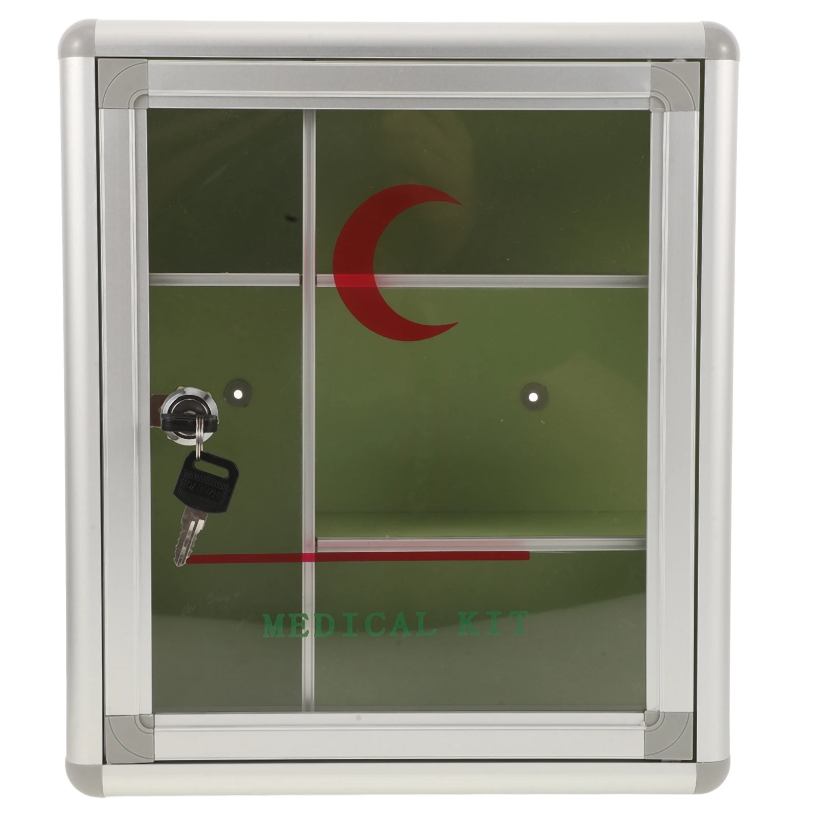 

Wall Mounted Medicine Box Lockbox Wall-mounted Medication Lockboxes Large Cabinet Aluminum Alloy and Density Board for Lock