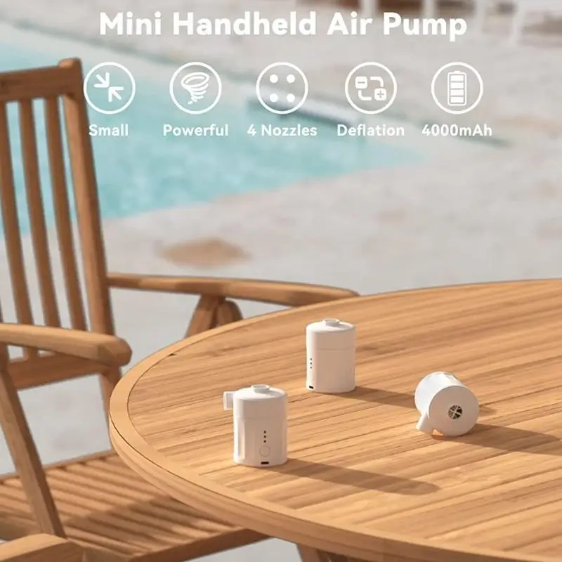 تضخم متنقل قابل للشحن مع 4 فوهات تضخم سريع لحوم البليار