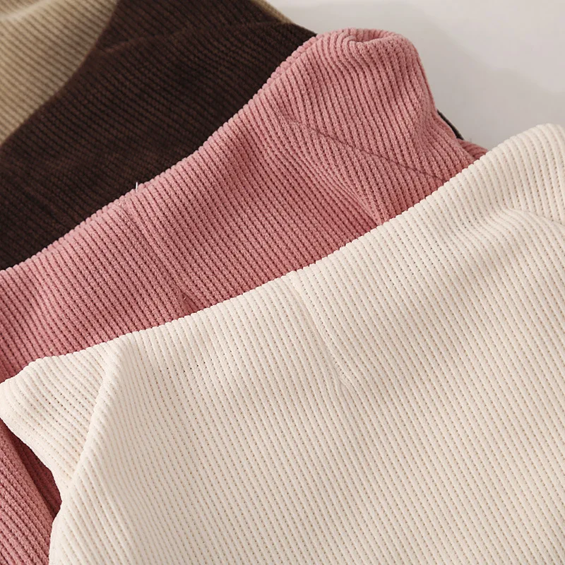 Czapka damska na jesień i zimę, dziergana, miękka, z sztruksu, beanie, codzienna, ciepła, wygodna, modny dodatek dla kobiet w ciąży.