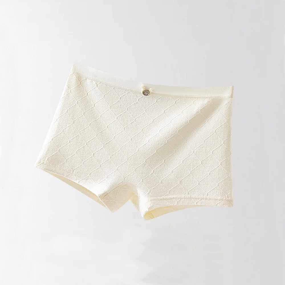 A Class Pure Cotton Girls Boxer Underwear Mulberry Silk Crotch Antibacterial Kids Shorts Breathable No Chafe Panty For Teen Girl