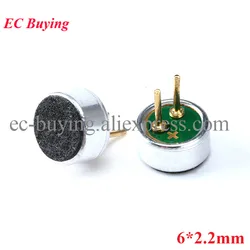 50/20pcs 6*2.2mm Capacitive Electret Microphones Pick Up Sensitivity Electret Condenser 6mmx2.2mm Loudspeaker Mic For Arduino