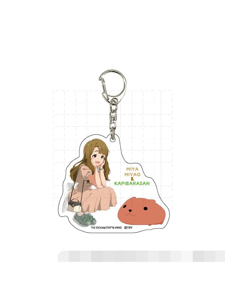 Game Kinoshita Hinata Miyao Miya Kitazawa Shiho Keychain Doll Anime Acrylic Keyring Pendant for Gift