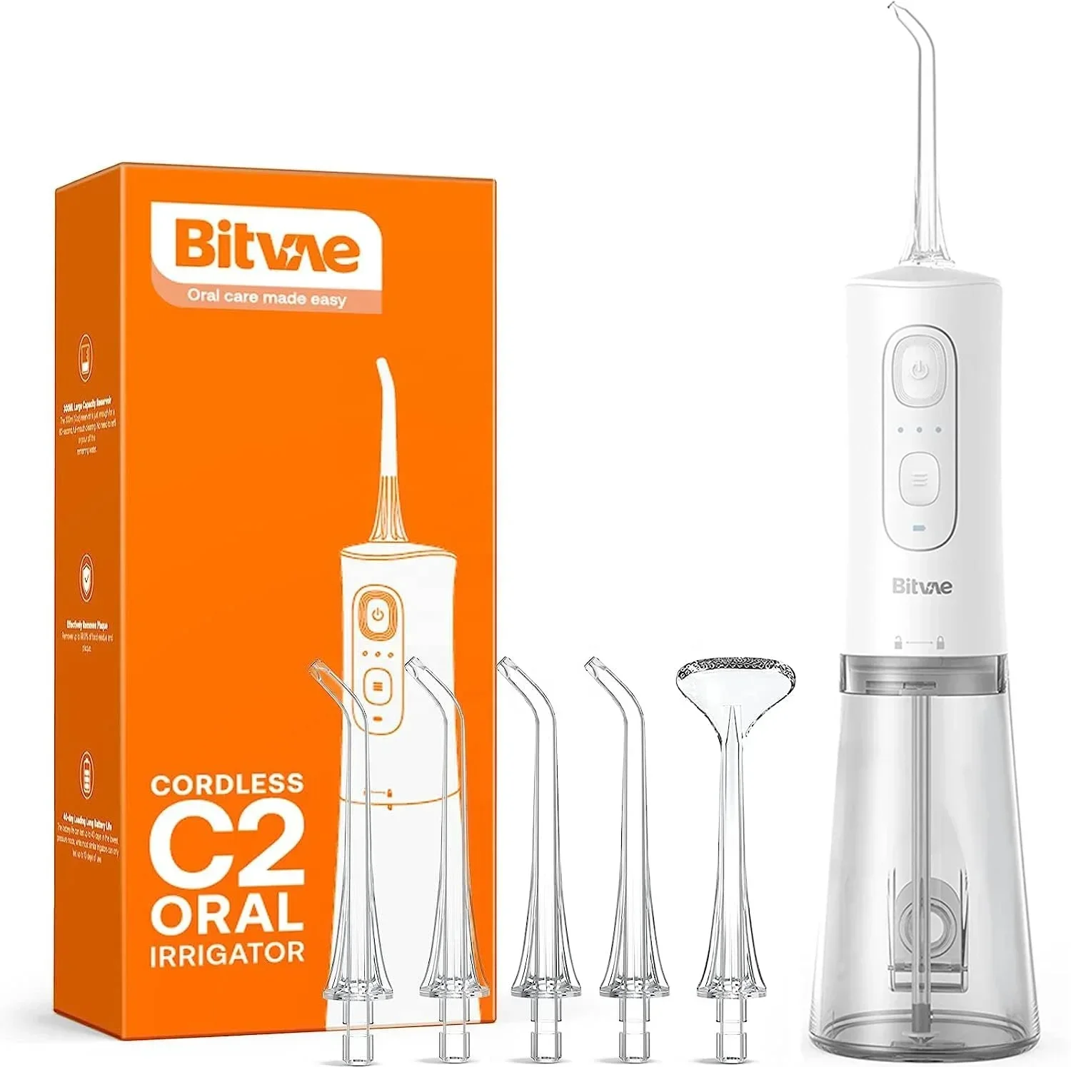 

BV C2 White --s Oral Electrics Irrigators Water Flossers Port Jet with Multifunctionals Nozzles