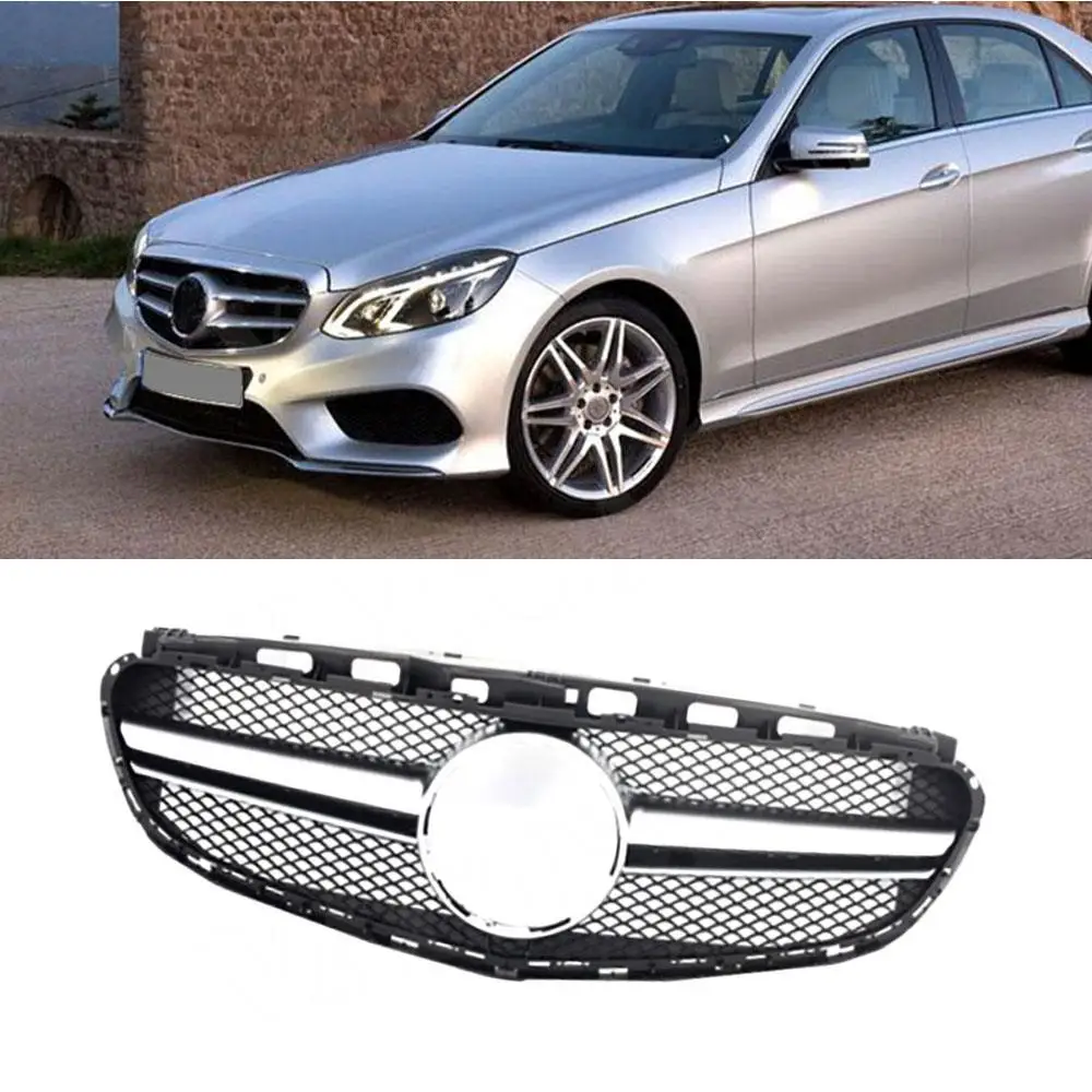 

VACOMUL ABS Front Bumper Grill Bodykits for Benz E Class W212 E250 E300 2013-2015 Front Mesh Grille Car Styling Black Sliver