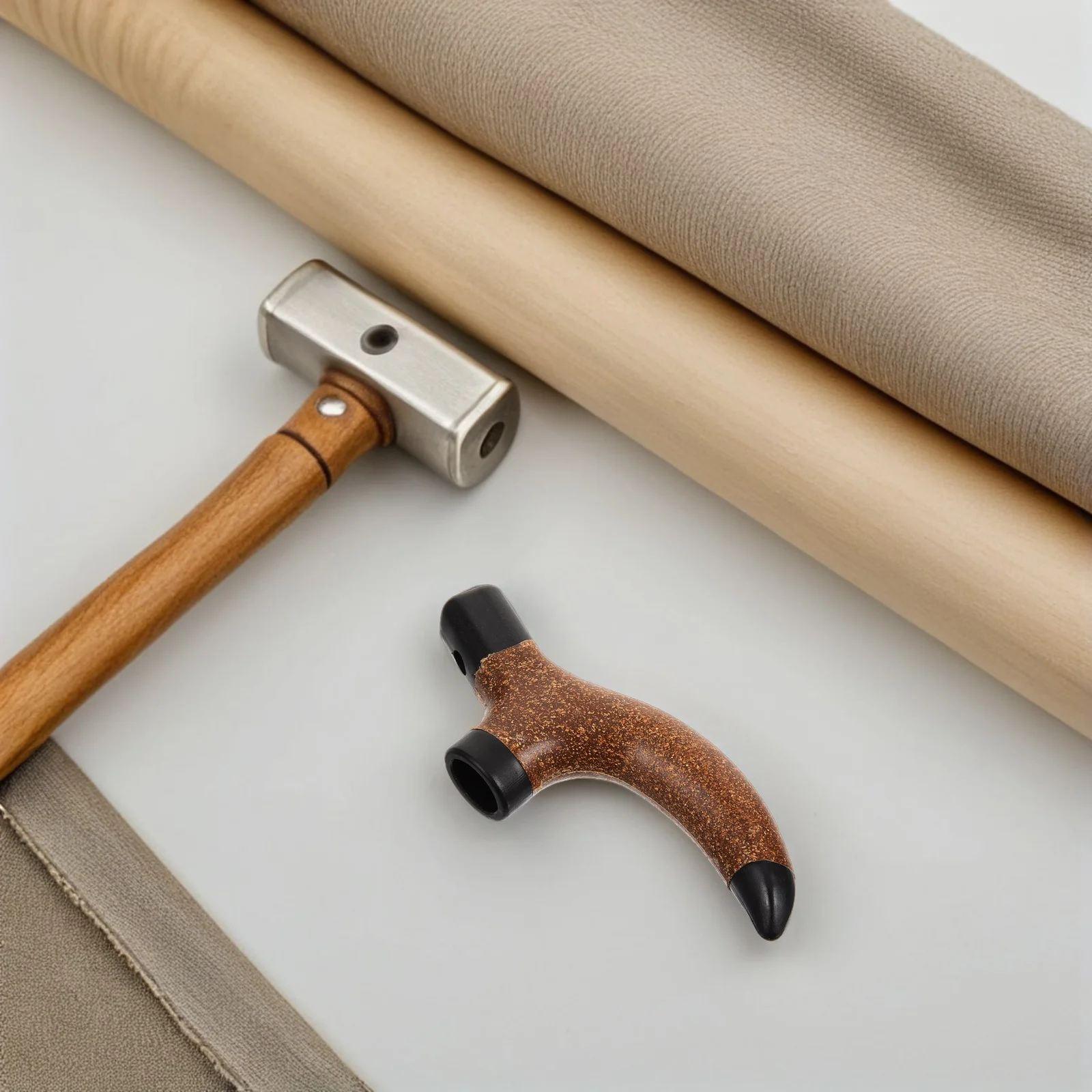 

4pcs Walking Cane Handle Replacement: Hiking Grip Soft Cork - Wood Cane Grip For Trekking Poles - Walking Pole Handle Spare Part