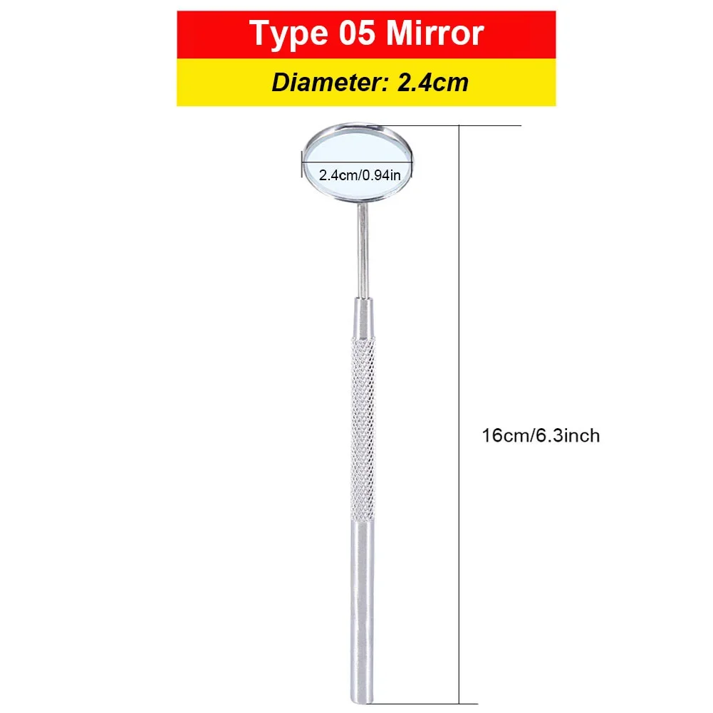 Stainless Steel Dental Mirror Oral Multifunction Checking Tools Detachable Handle Mirror Dentist Clinic Teeth Inspection Mirror