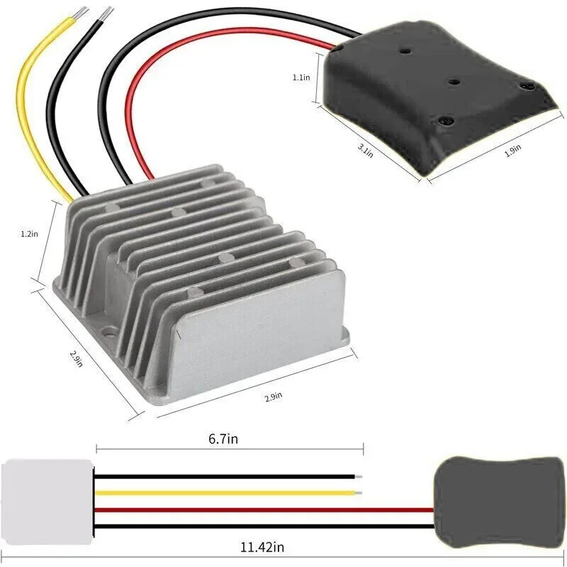 Imagem -06 - Conversor de Tensão dc Step Down para Bosch 18v a 12v Battery Dock Adaptador Home Faça Você Mesmo Buck Boost Automático 15a 180w