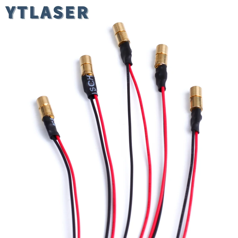 Mini Size 650nm 4×13.7mm 3V Brass Dot Red Light LD Module Laser Module Industrial Grade APC Driver Class I For Engraving DIY
