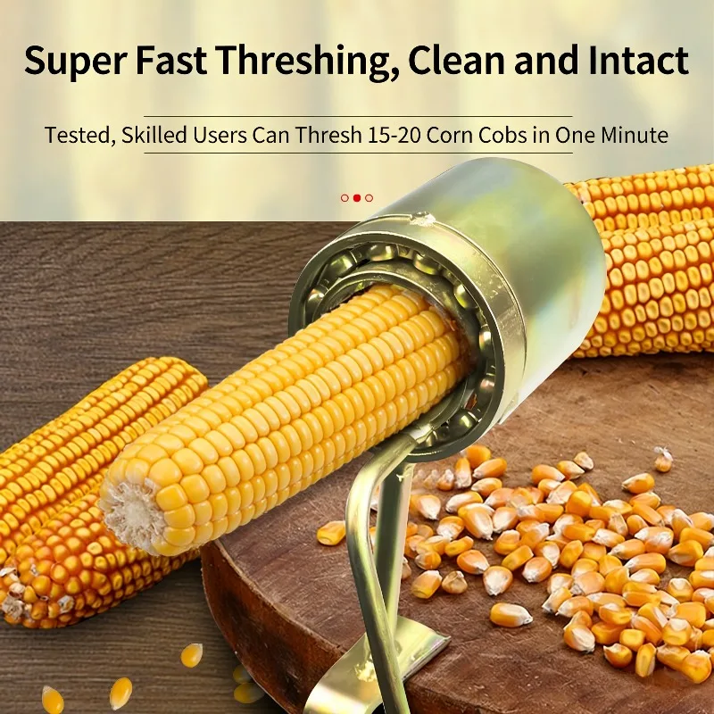 

Corns Thresher Efficient Peeling Hand Crank Stainless Steel Corn Sheller Clip Design Corn Shucker Corn Stripper Tool for Kitchen