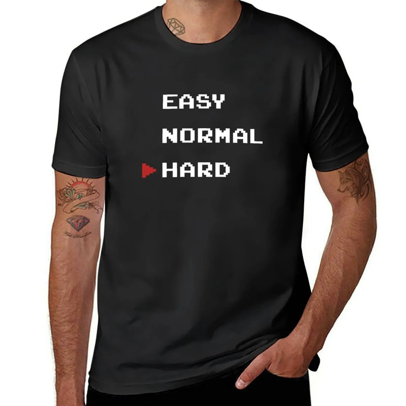 Easy, Normal, Hard T-Shirt cute clothes Short sleeve tee mens big and tall t shirts