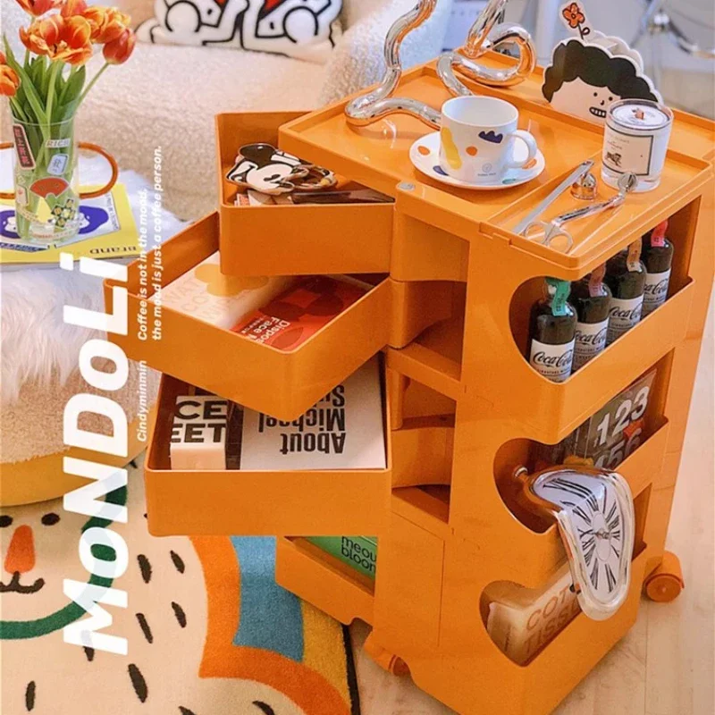 Storage Cart Rack, Movable Household Snack Cabinet Living Room Cabinets Bedroom Modes Muebles Cajonera 캐비닛 Schrank 선반 수납장