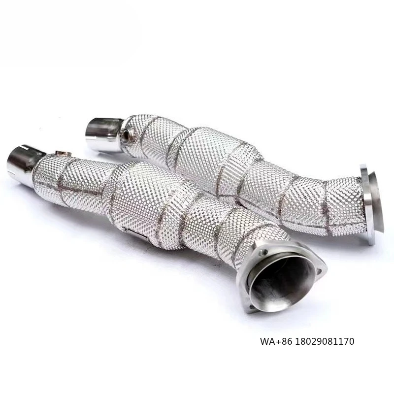 

Выхлопная водосточная труба для F430 4,3 2010-2015, выхлопная труба с высоким расходом, водосточная труба с катализатором