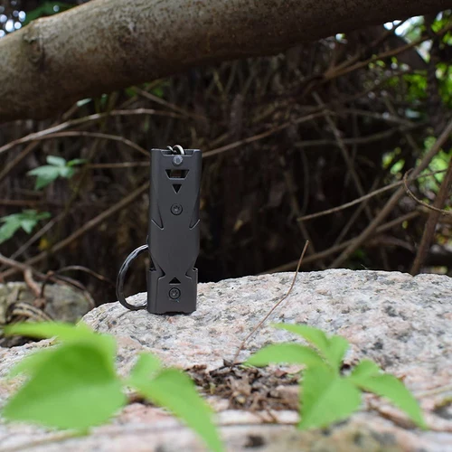 생존 호루라기 더블 파이프 버스트 사운드 호루라기, 야외 도움 호루라기, 스테인레스 스틸, 지진재난 호루라기  Best5