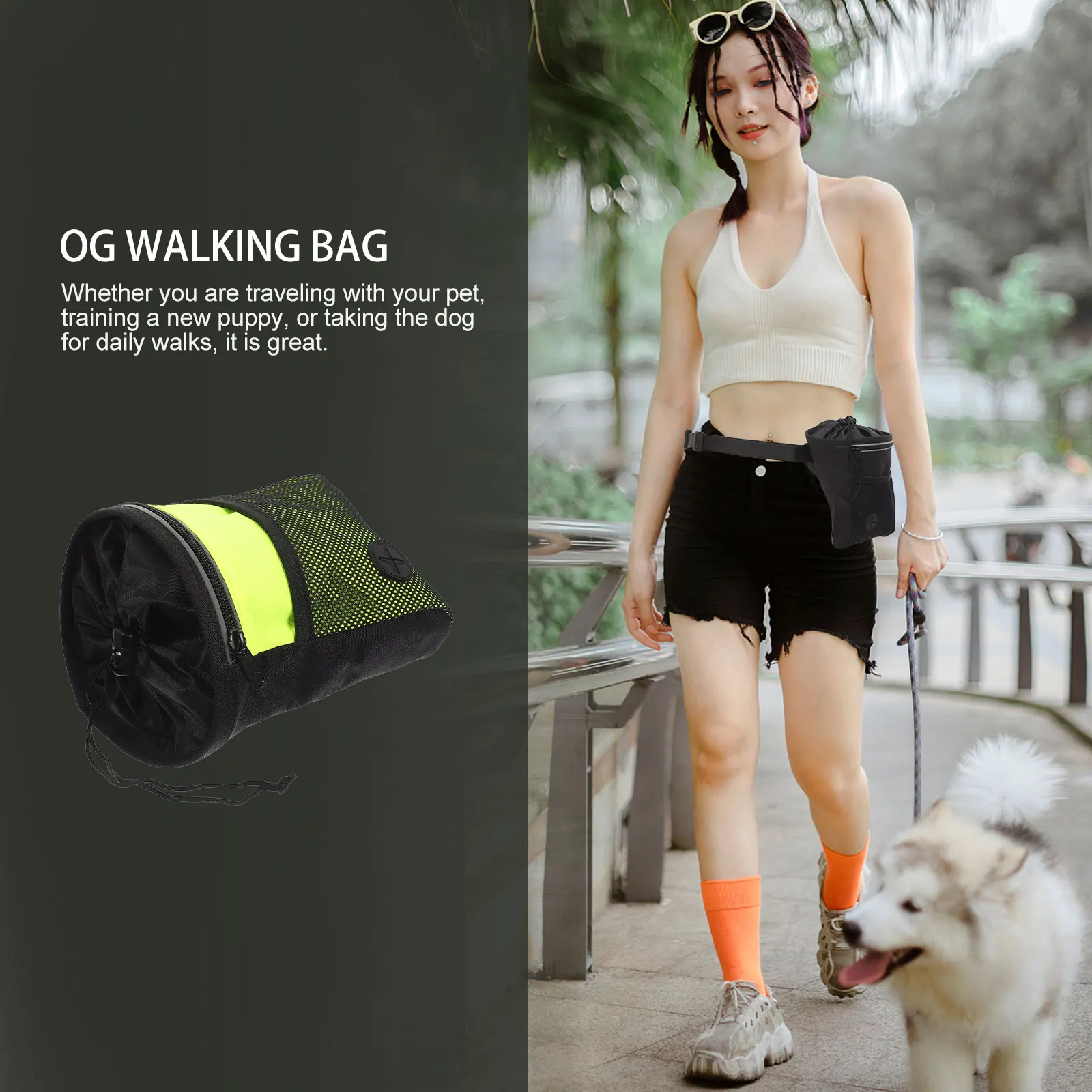 

Pet Training Waist Pack Dog Treat Bag Durable Oxford Nylon Lightweight Perfect Size Daily Walks Outdoor Portable Snack Pouch Dog