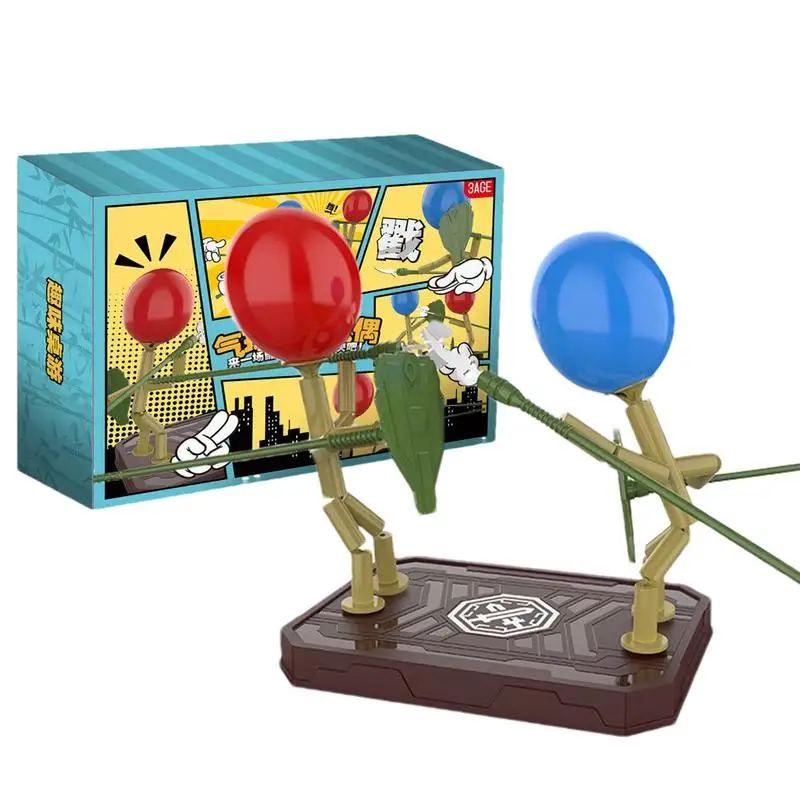 Balloon Bamboo Man Battle Table Games Fast-Paced Balloon Fighting Toys Interactive Bamboos Man Bots Battle Game Party Supplies