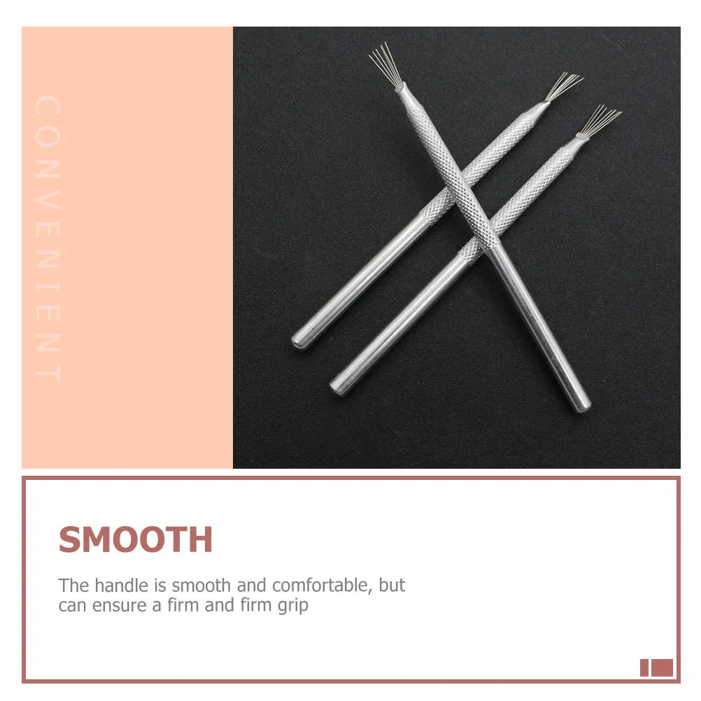 3Pcs Pottery Clay Sculpting Brush Stainless Steel Wire Texture Tool for Beginners Professionals Easy Grip Pottery Tools