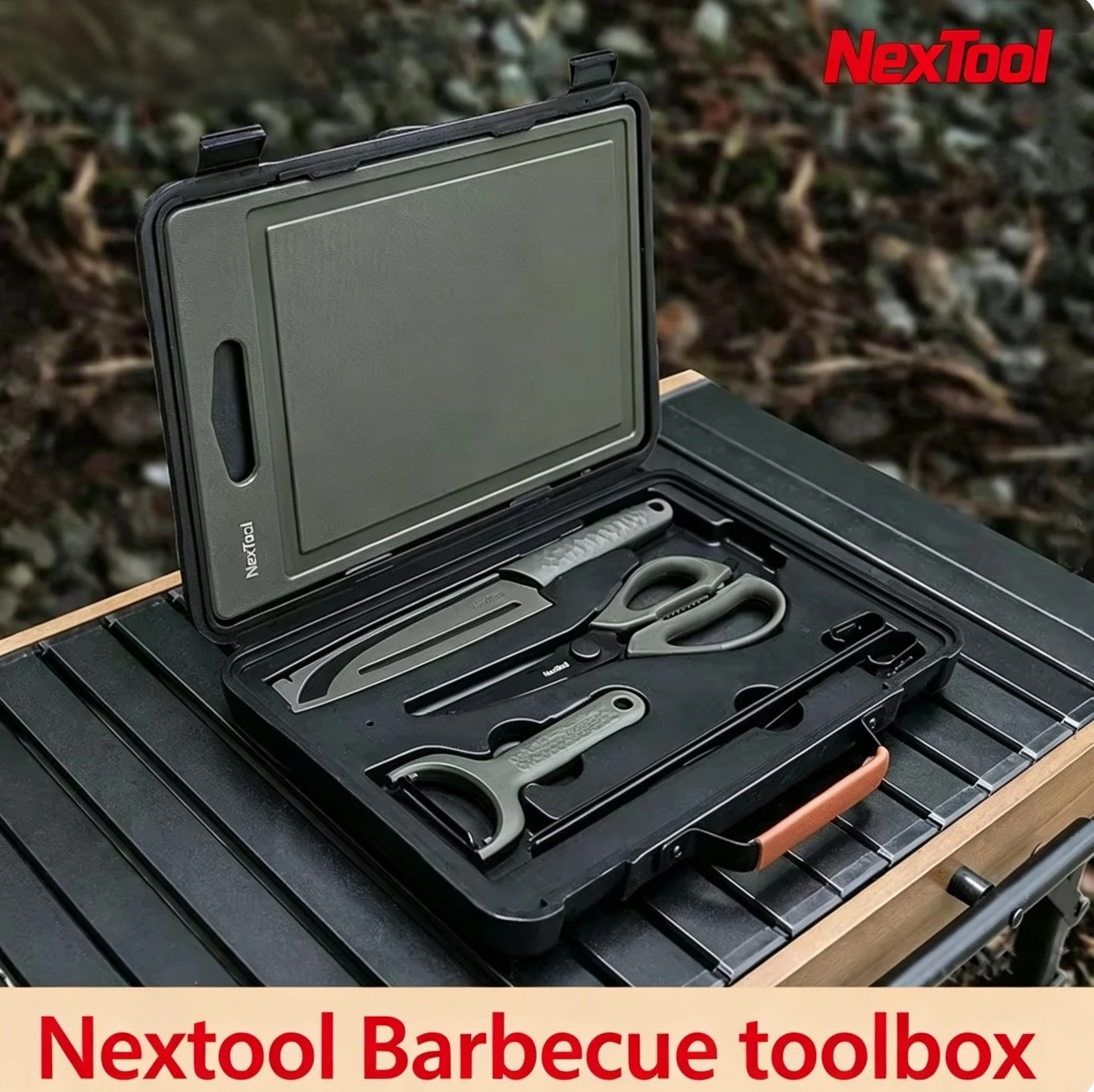 nextool-outdoor-camping-barbecue-tools-set-picnic-knife-chopping-board-multifunctional-scissors-portable-desk-bbq-carrying-case