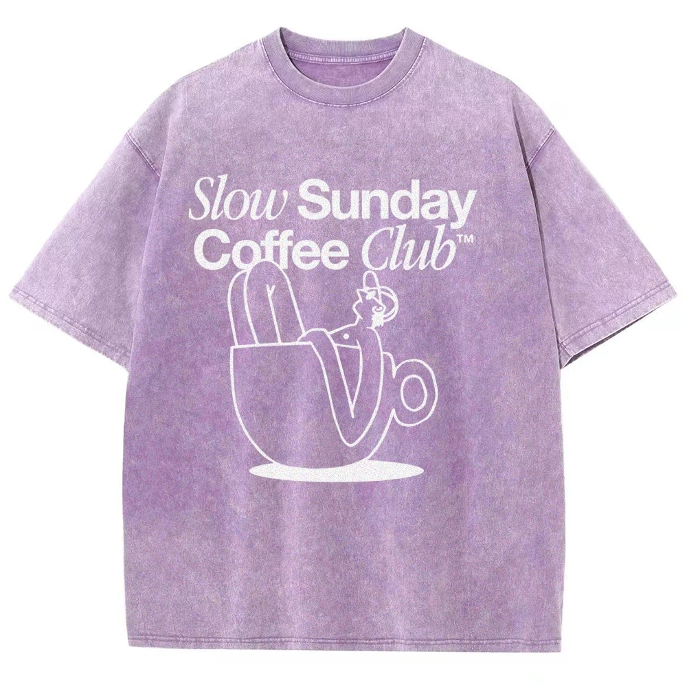 Show Sunday Coffee Club Shirt Vintage y2k Clothes Women's Clothing Sales Coffee Graphic T Shirts Tops Plus Size Shirt