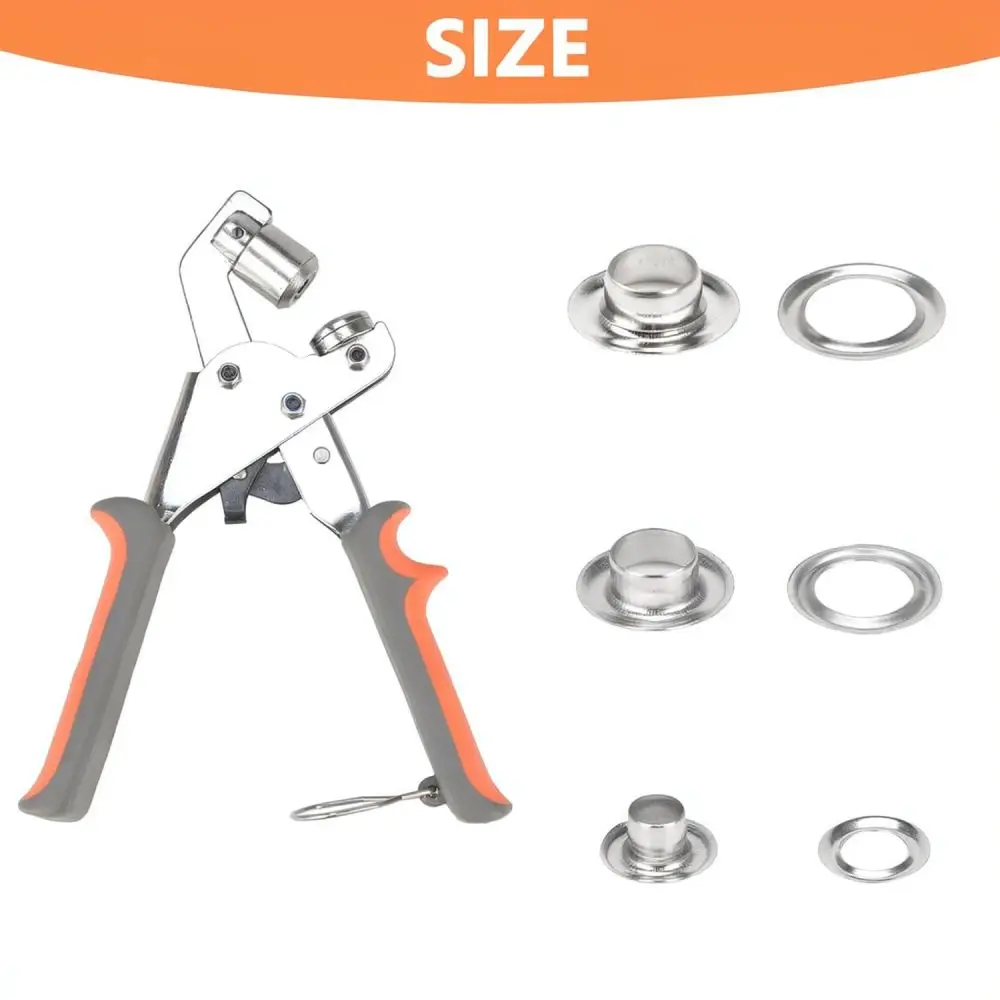 Metal Eyelet Punch Plier Kit Heavy Duty Grommet Installer For Canvas Curtain Leather Clothing Repair Hand Tool Set