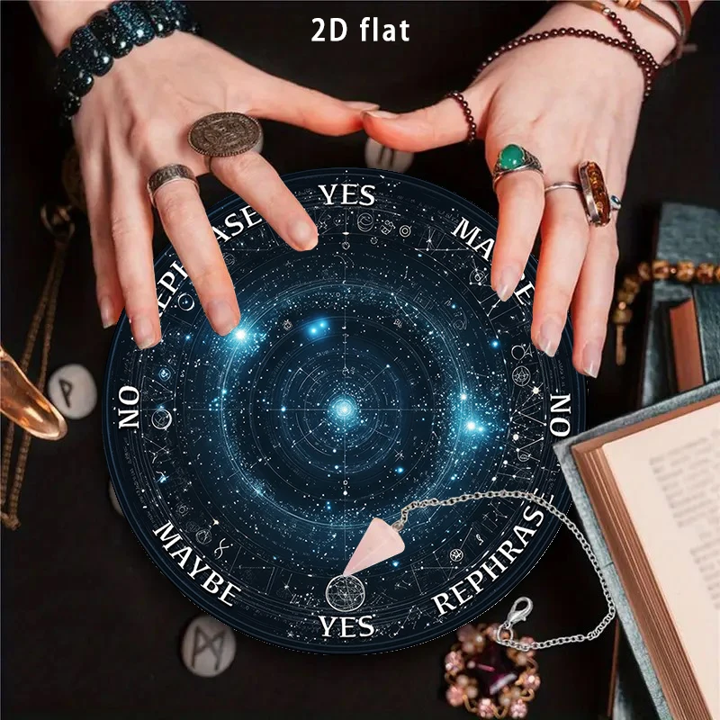 Starshine Magic Altar Decoration Swinging Crystal Reading Pendulum Board For Astrology Oracle Card Mat Magic Symbol Decoration