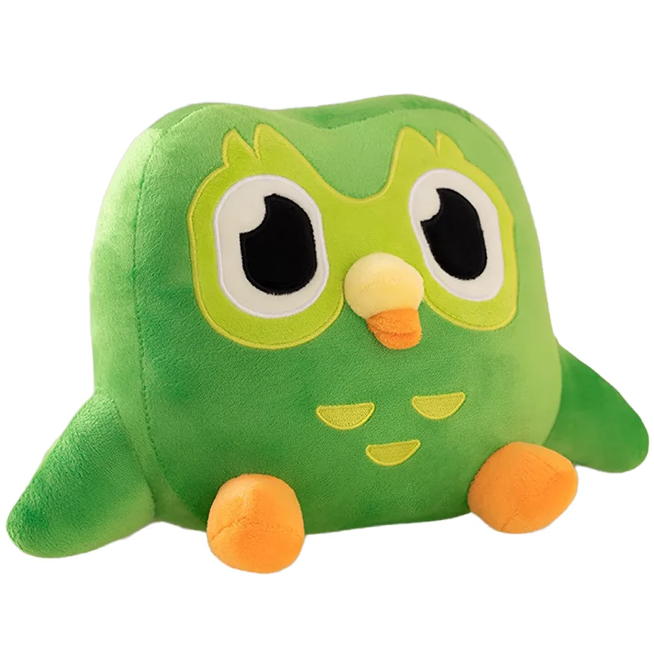 Green Duolingo Owl Plush Toy Duo Plushie Of Duo The Owl Cartoon Anime Owl Doll Soft Stuffed Animal Toy Children Birthday Gift