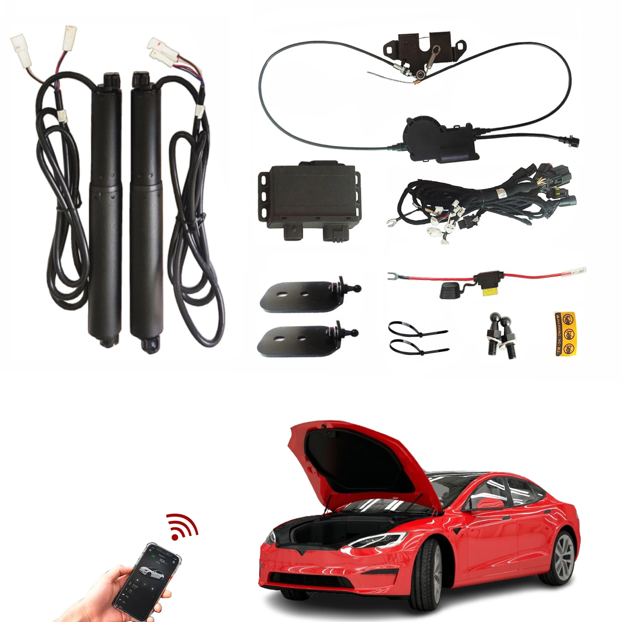 Power Frunk Kit Compatible with Tesla Model S 2021-2024 Electric Front Trunk Opener and Closer Automatic Frunk Conversion Upgrad