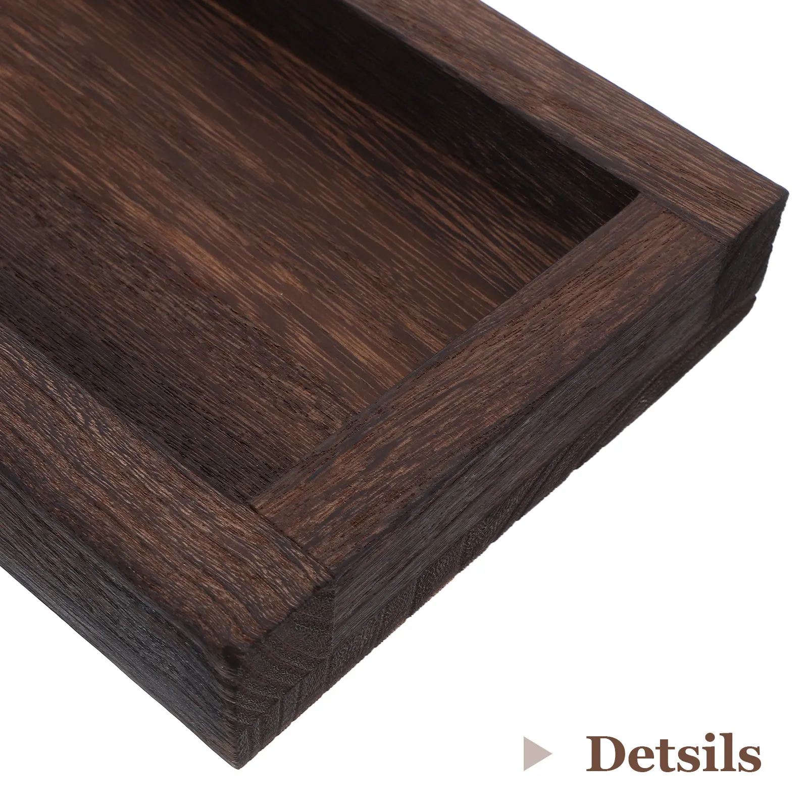 Farmhouse Small Tray Rustic Wooden Holder Long Narrow Tray for Dining Room Table Decor Kitchen Countertop Organizer Snack