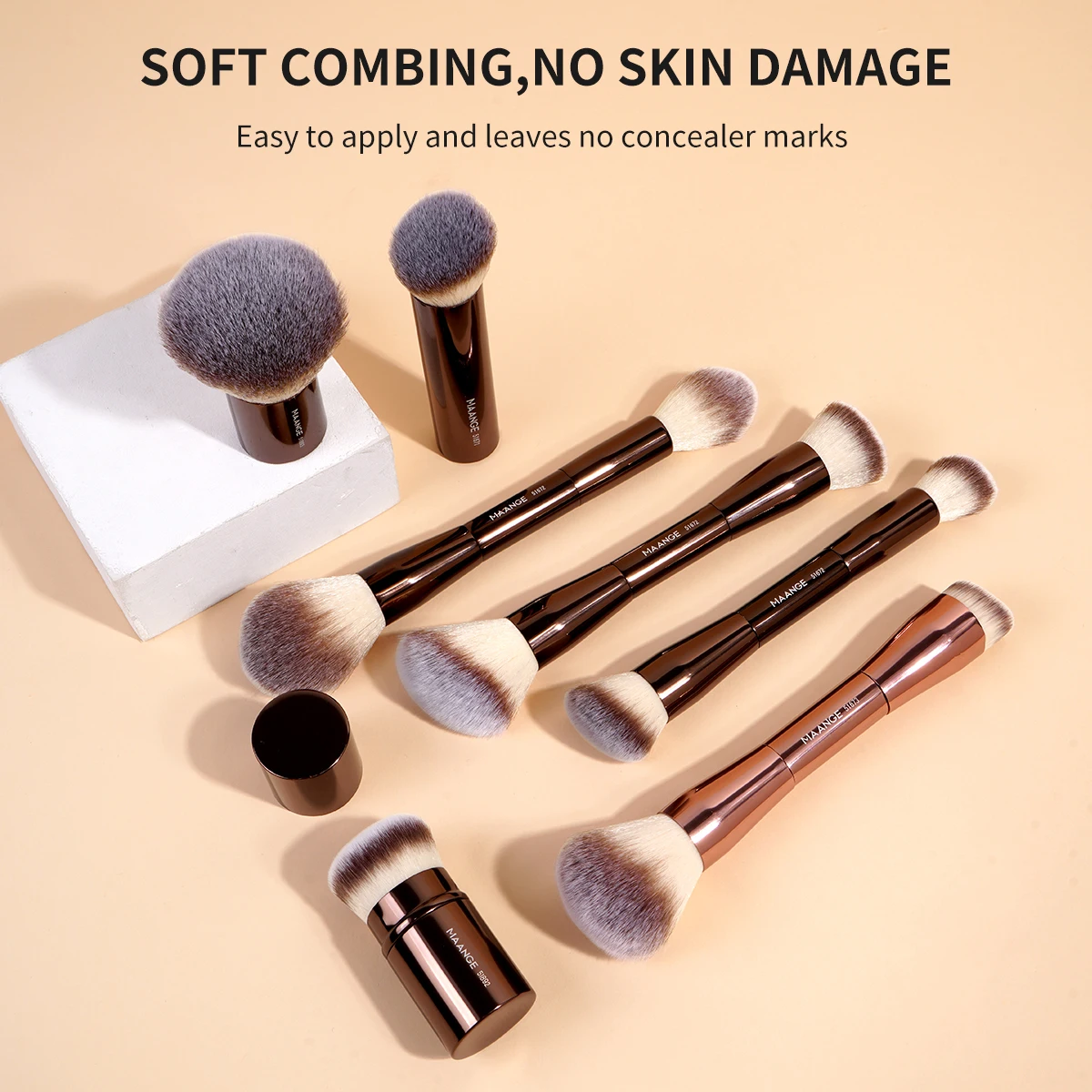 MAANGE 20pcs Aluminum Tube Professional Makeup Brushes Set Foundation Powder Blush Eyeshadow Concealer Brushes Beauty Tool Kit