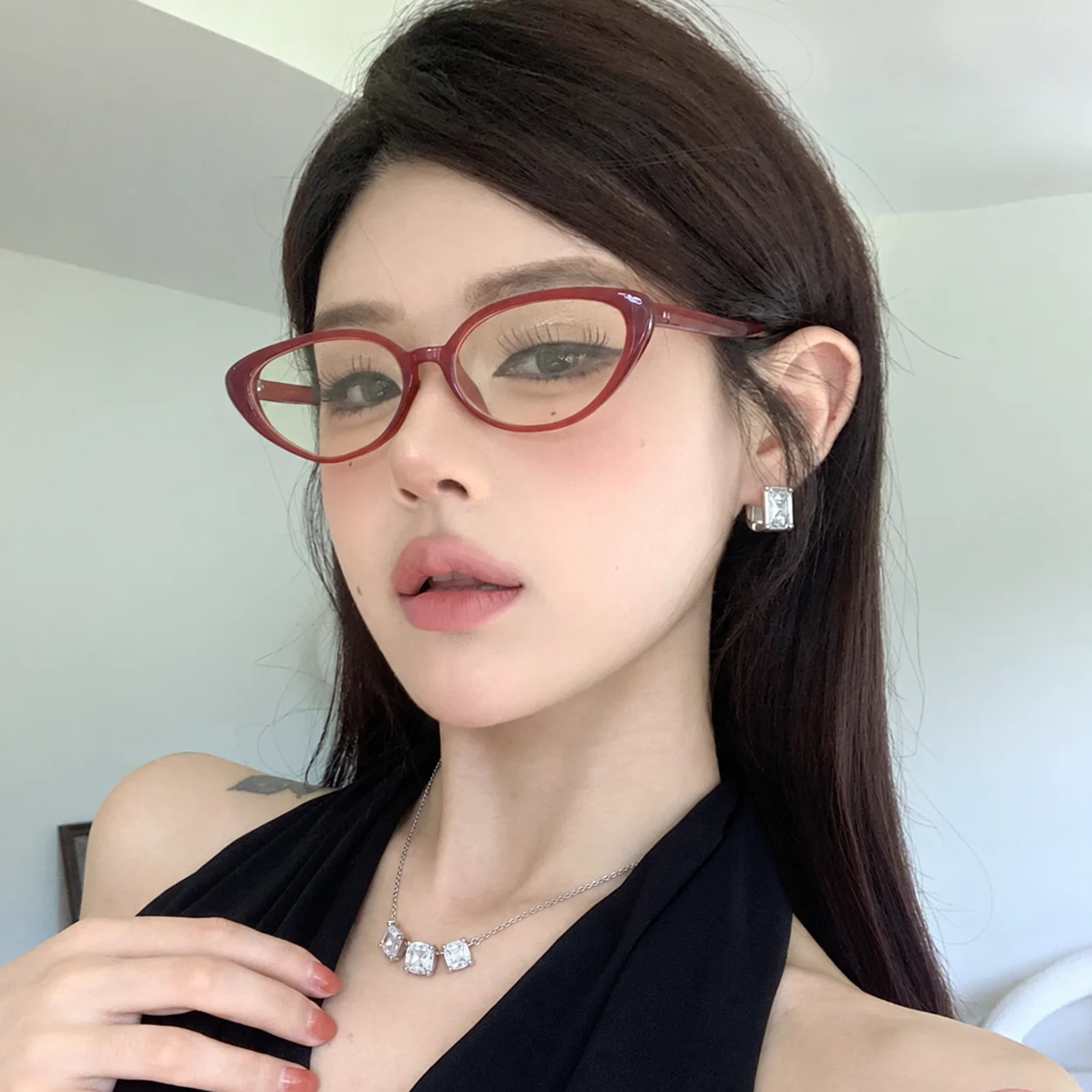 KLASSNUM Eyeglasses Frame Lightweight Prescription Glasses Frame Plastic Eyeglass Frame Blue Light Filtering For Casual Outfits