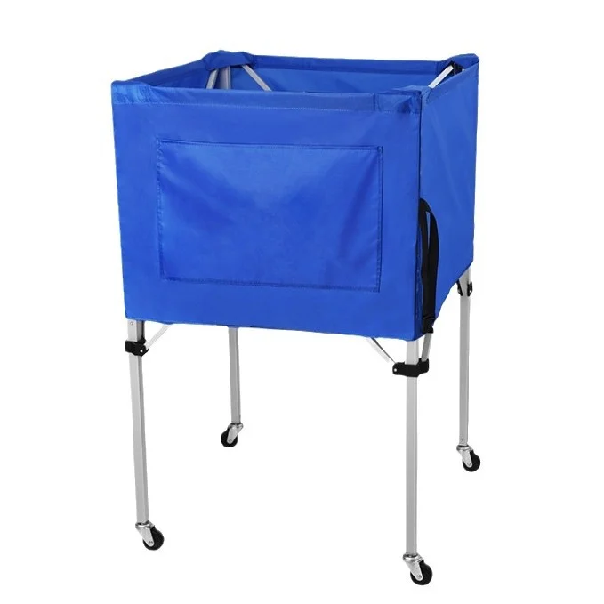 

Tennis Ball Storage Cart Removable Basketball Hopper Soccer Volleyball Storage Basket Foldable Cart Ball Storage Tool