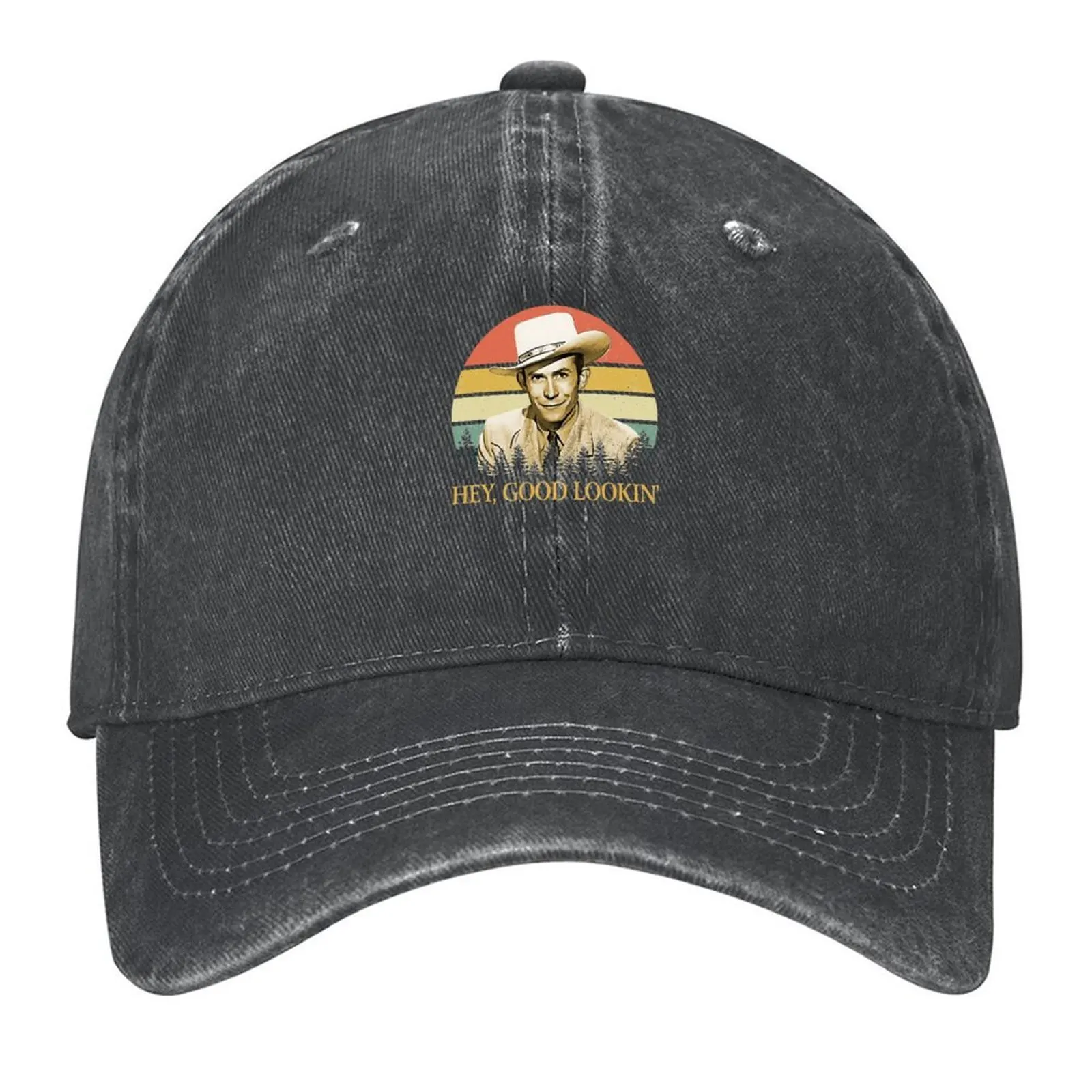 

Hank Williams - Hey Good Vintage Sunset 2021 Baseball Cap Luxury Cap Hat Luxury Brand Designer Hat birthday Golf Men Women's