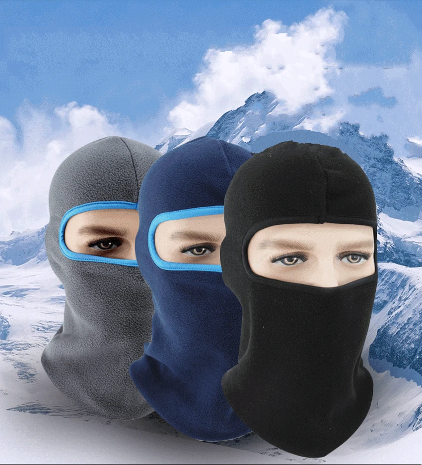 Polar Fleece Winter Warmer Thermal Windproof Balaclava Cold Weather Hat Helmet Liner Full Face Caps Men Women Ski Cap Beanie