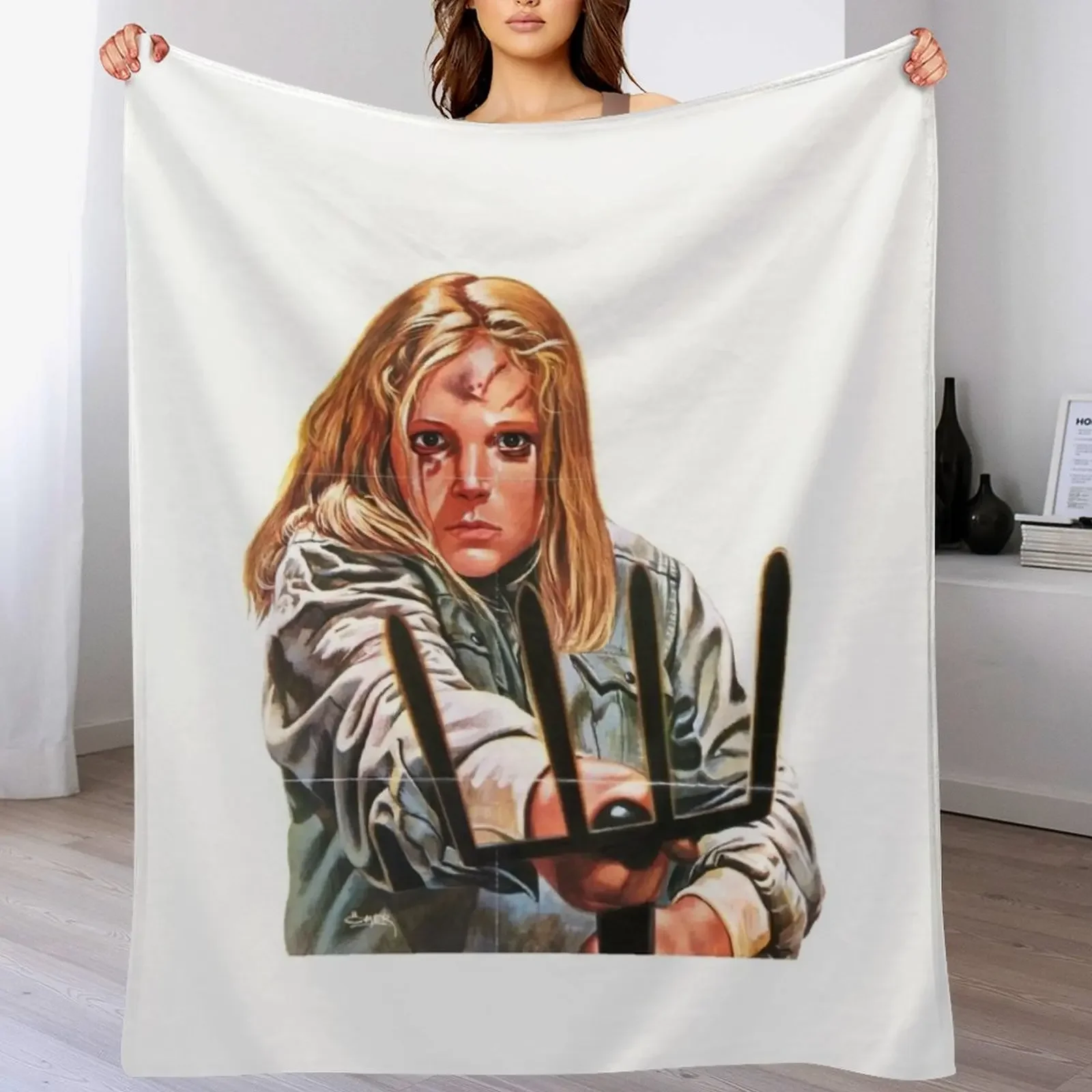 

Final Girl Throw Blanket Plaid on the sofa Giant Sofa Tourist Custom Blankets