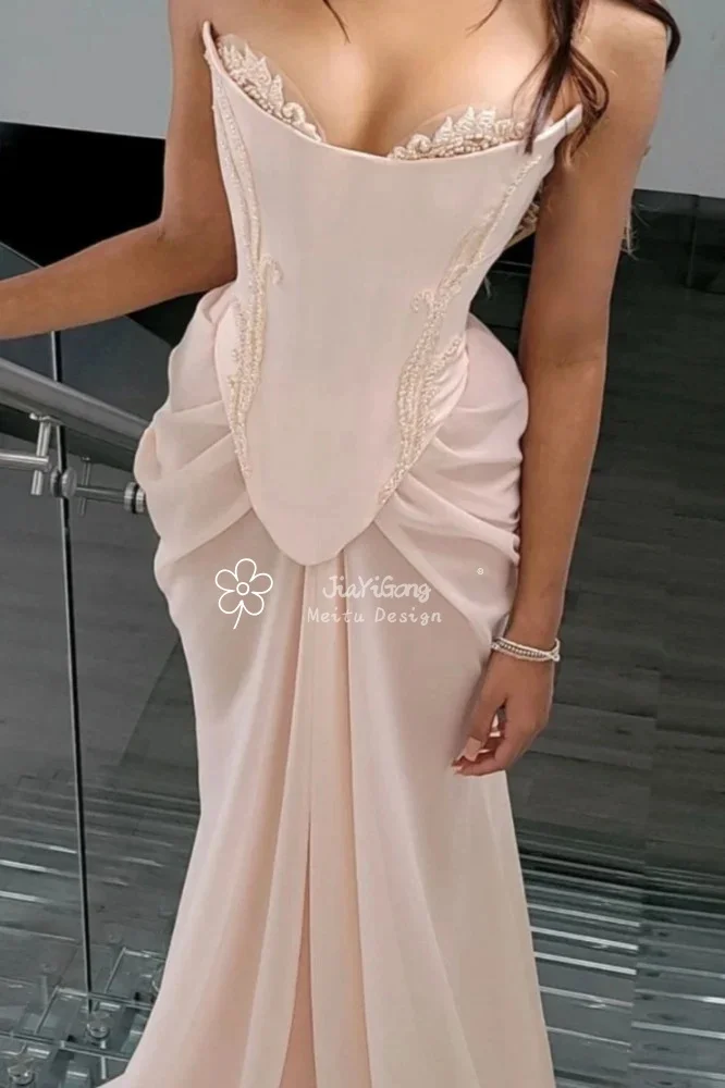 

JiaYiGong 2026 Customized Scoop Neckline Evening Dresses Wrapped платье праздничное женское JE121122