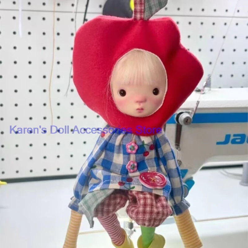 5pcs 2026 plaid shirt/pants/Apple Head Cover/handkerchief/sock for landoudou/Blythe(Fit for Lulu,ymy24,Ob22,24,26,zone, Jenny)