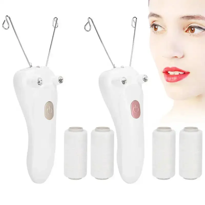 Electric USB Charging Cotton Thread Epilator for Face Armpit Bikini - Hair Removal Device