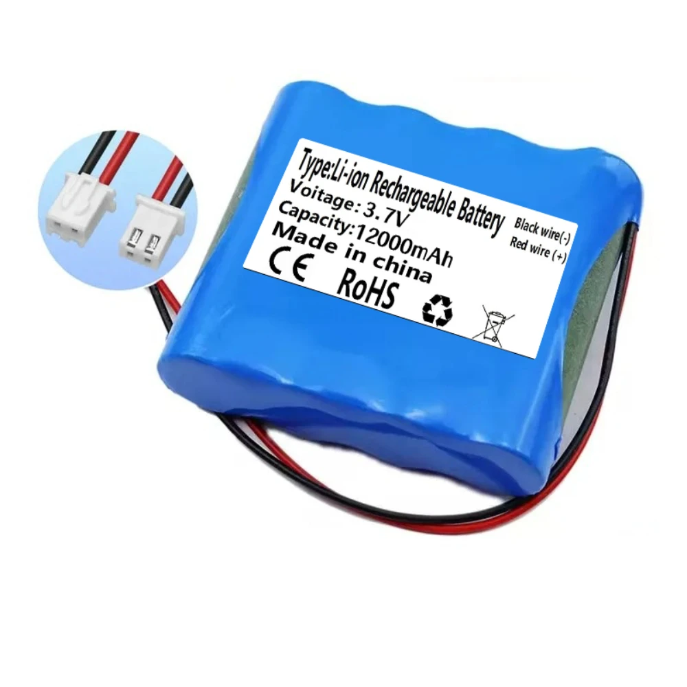 

3.7V 18650 1S Battery Pack 3000mAh 3500mAh 6000mAh 10500mAh 12000mAh 20000mAh Rechargeable battery with XH2.54 Plug