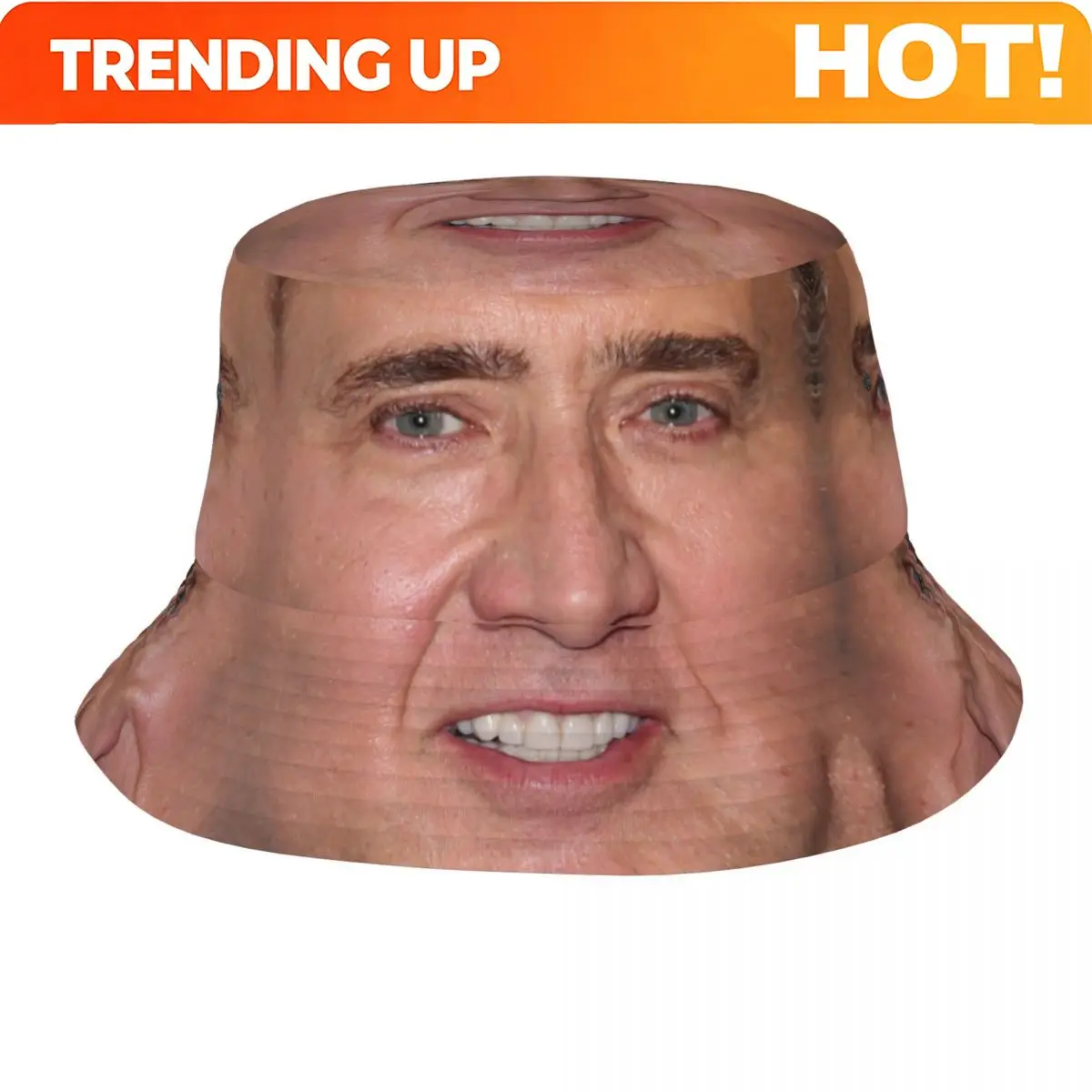 Customization Travel Headwear Nicolas Cage Face Bucket Hat Streetwear Hats Nicolas Cage Funny Faces Ispoti Lightweight Fishing