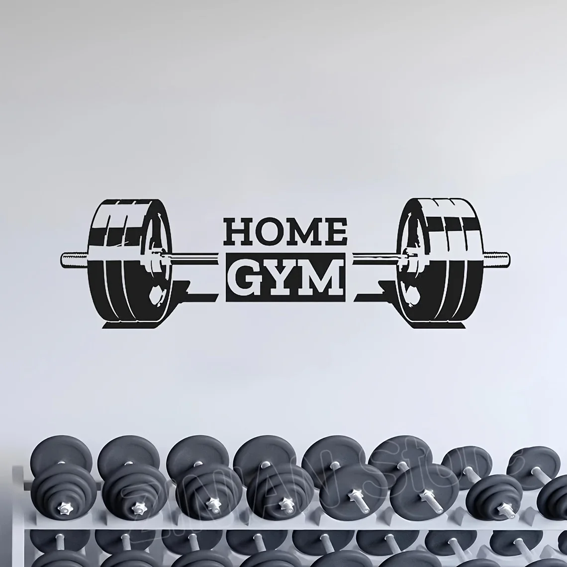 Creative Barbell Training Fitness Wall Stickers Decorative Sticker Home Decor A gift for a friend Home Party Decor Wallpaper
