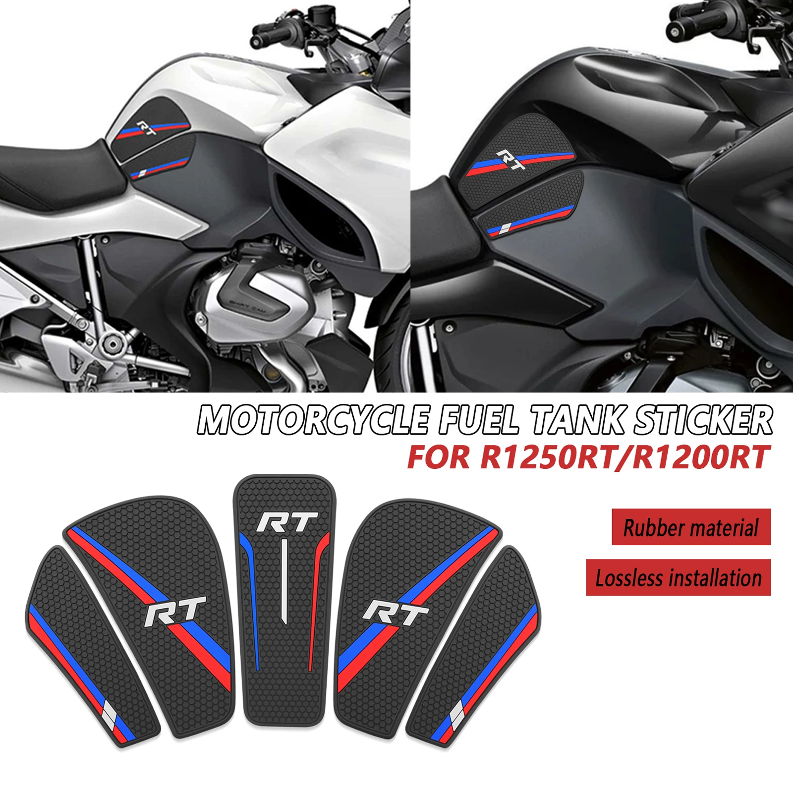 

R1250RT 2024 Motorcycle Accessories Non-slip Side Fuel Tank Stickers Waterproof Pad Rubber Sticker For BMW R1200RT 2020-2024