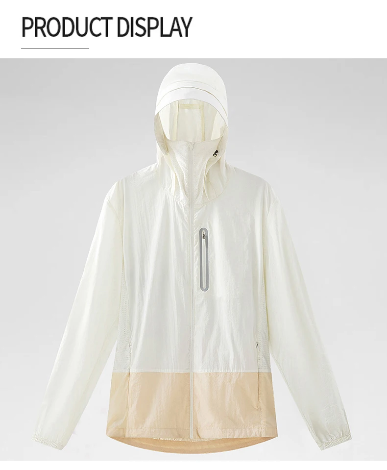 LNGXO Damen- und Herrenjacke, wasserdicht, UV-Schutz, Windjacke, Camping, Klettern, Trekking, Wanderjacke, Unisex, schnell trocknend, Sonnenschutzmantel – Detail 12