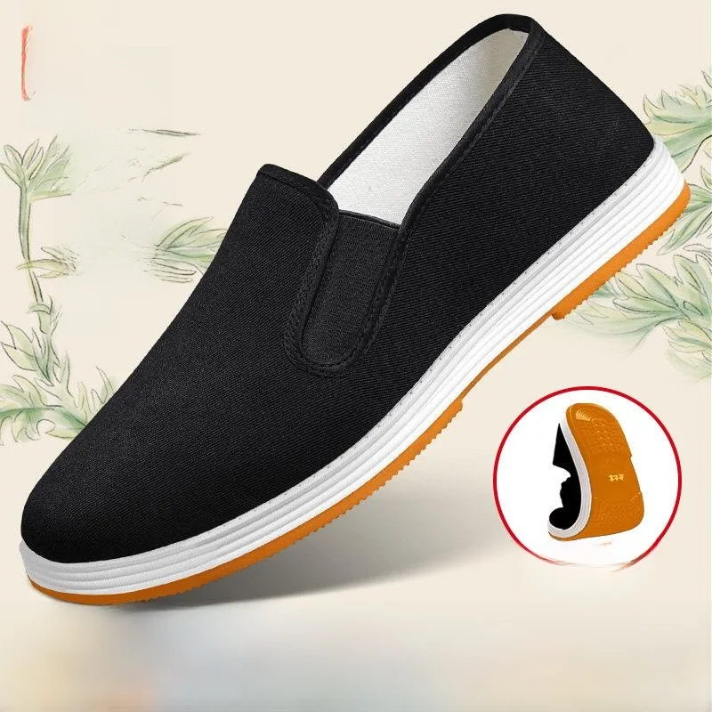 Beijing Ladies Cloth Shoes Slip-On Soft Bottom Work Shoes Anti-Slip Multi-Layer Cow Tendon Sole Comfortable Casual Footwear