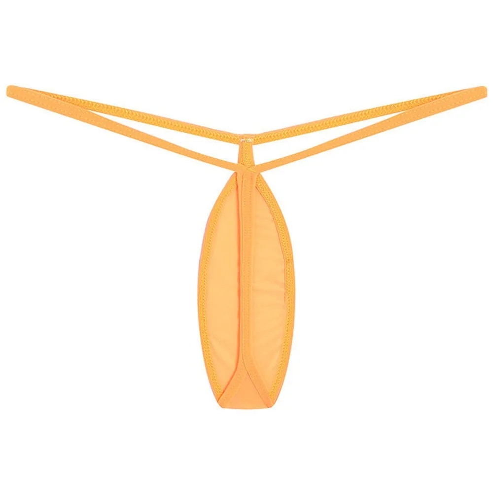 

1pc Sexy Mens Elastic Briefs T-back G-Strings Thongs Low Waist Underwear Comfortable Man T-panties Solid Color