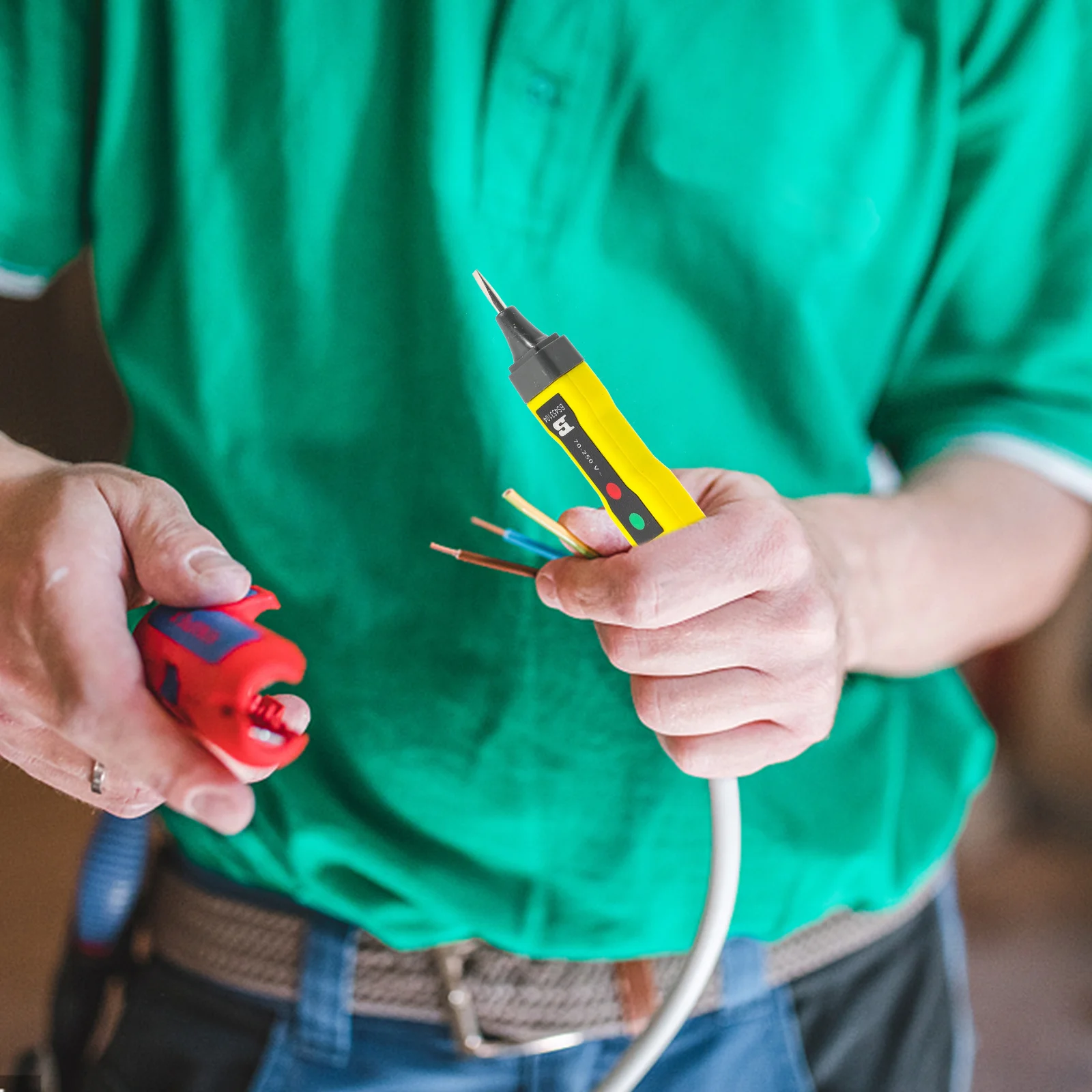 

Electric Test Pencil Professional Voltage Non-Contact Ac Dc Voltage Tester Meter Breakpoint Phase Neutral Line