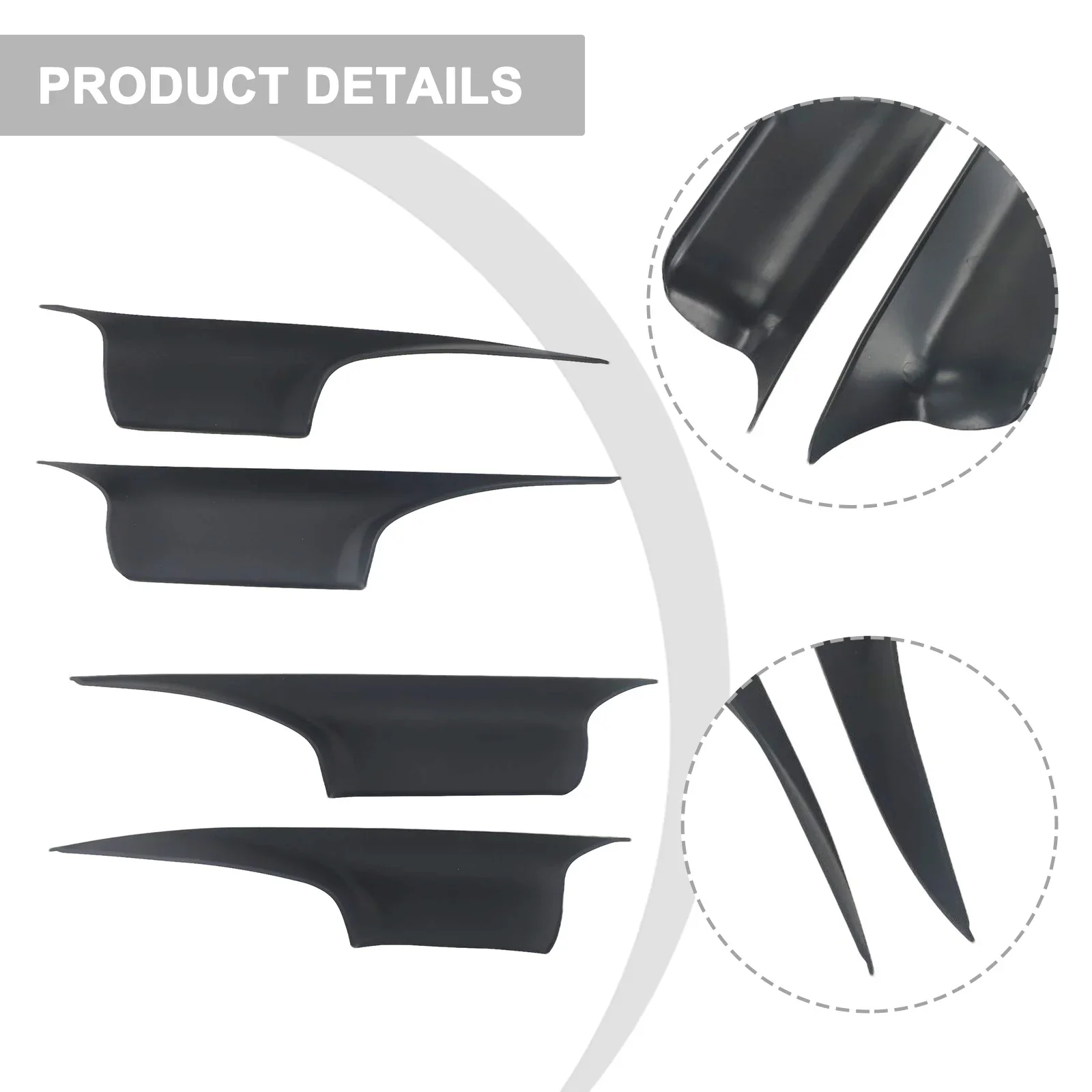 4PCS Car Door Inner Front Handle Brace Black Cover For BMW 7Series F01/F02 2008-2015 Door Pull Handle Covers OEM 51419115501